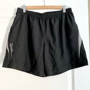 Salomon ladies black running shorts